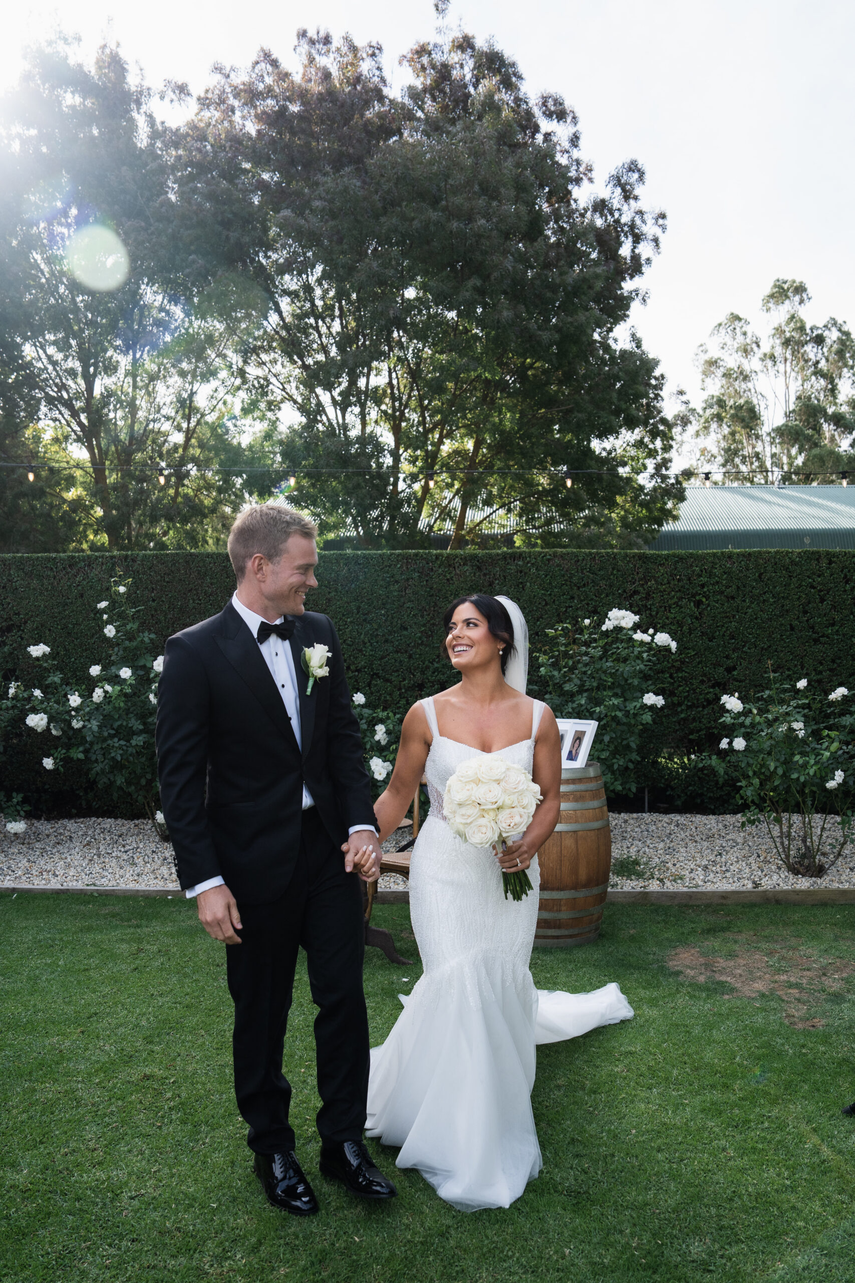 Bride and groom portraits at Flowerdale Estate wedding venue in Victoria