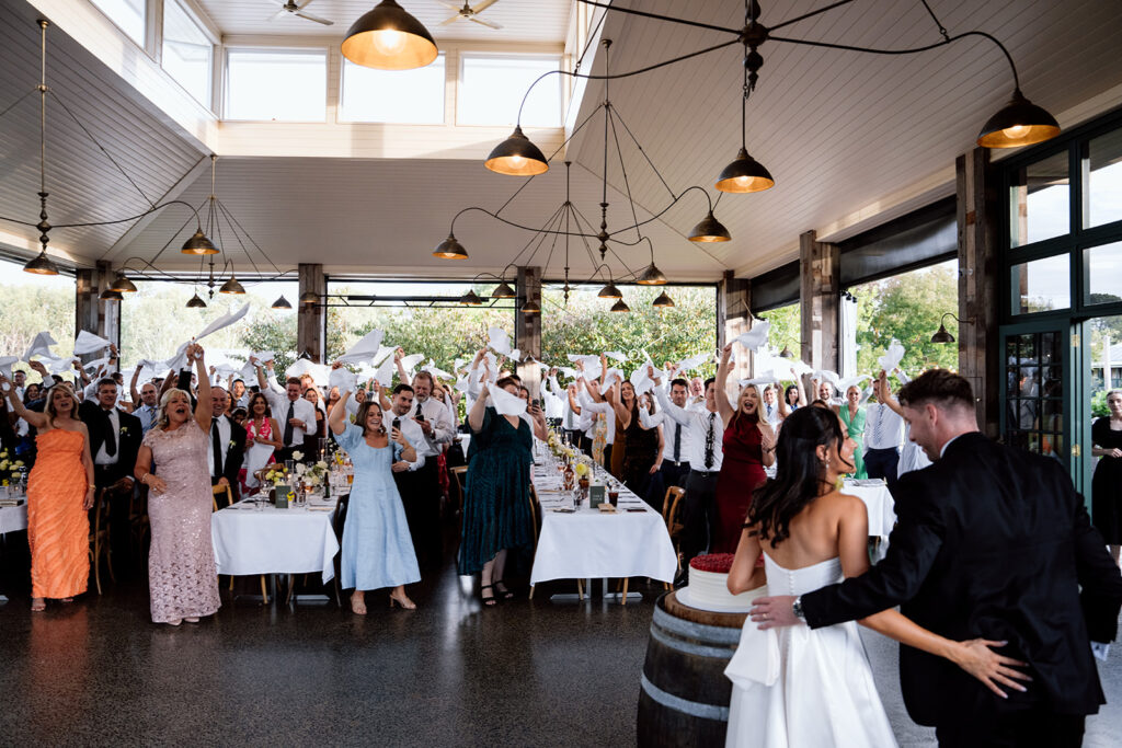 Bride and groom reception photos at Flowerdale Estate wedding venue in Victoria