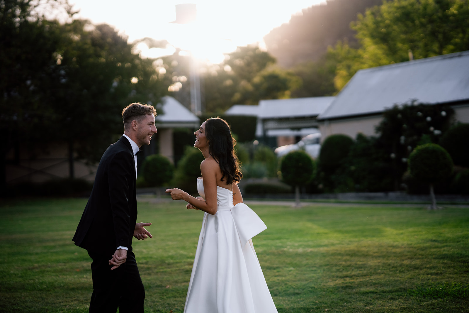 Outdoor garden wedding at Flowerdale Estate, Victoria.