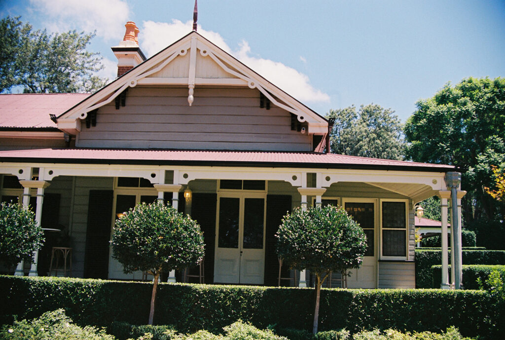 Outdoor garden wedding ceremony photos at Gabbinbar Homestead wedding venue in Toowoomba Queensland.